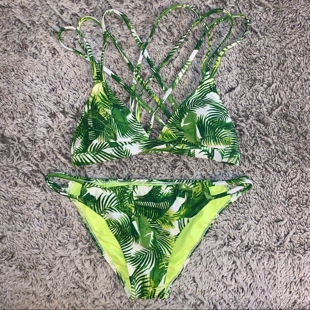 Tropical Leaves Bikini Set